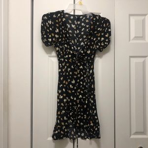 Forever 21 sunflower wrap dress